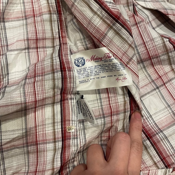 Marc Ecko No. 72 Times Square Western Plaid Cut & Sew Pearl Snap — Size XL - Picture 4 of 10